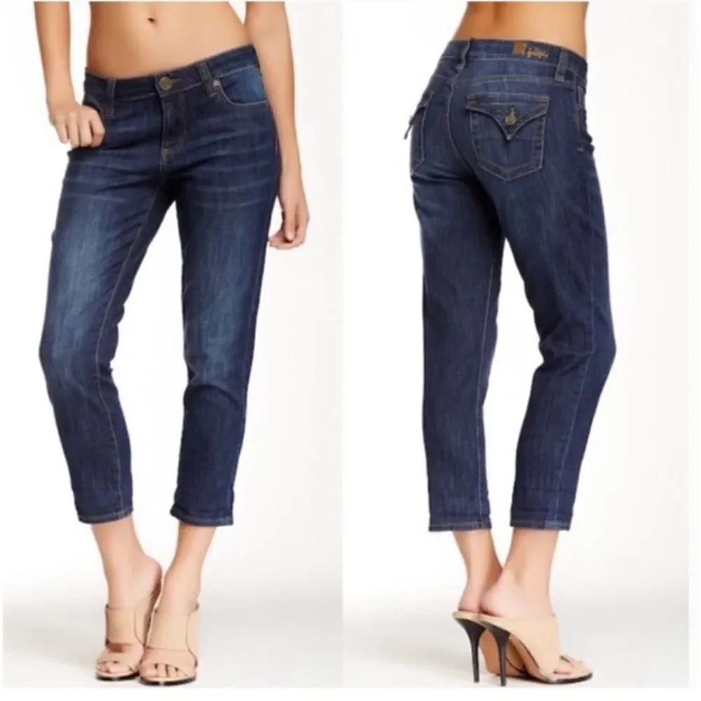 Kut from the Kloth | Kut from the Kloth Bardot Crop Skinny Boyfriend Jeans Sz 2